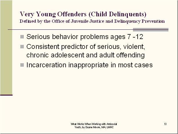Child Delinquents Conduct Disorder CEUs 